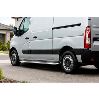 Pedane Laterali Maydos V2 (2 pz, Alluminio) Opel Movano 2010-2021 foto 1
