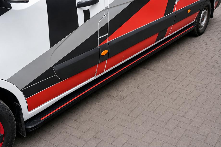 Renault Master 2011-2023 Pedane Laterali Maya Red (2 pz, Alluminio) Image