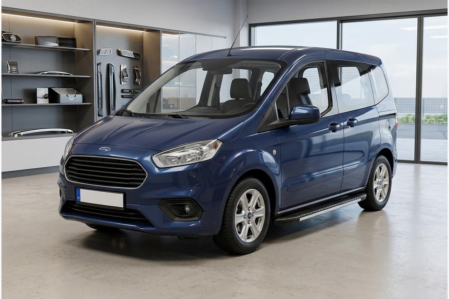 Ford Courier 2014-2023 Pedane laterali Bosphorus Grey (2 pz, alluminio) Image