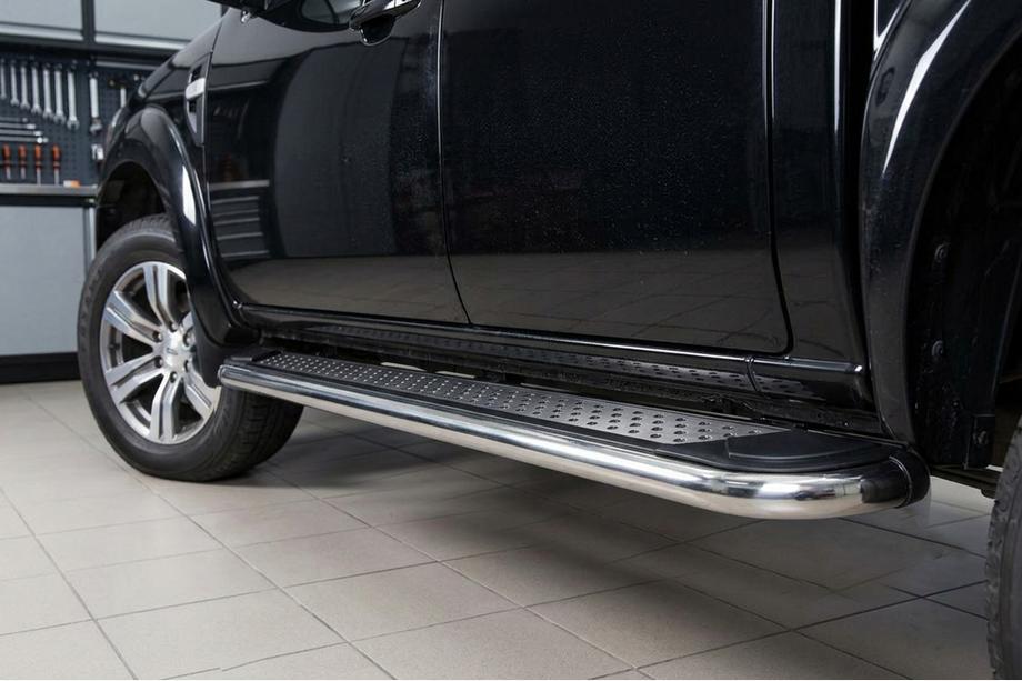 Ford Ranger 2007-2011 Pedane Laterali Maydos V2 (2 pz, acciaio inox) Image