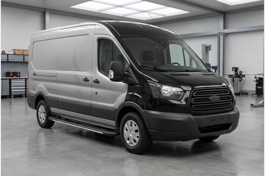 Ford Transit 2014- Pedane laterali Bosphorus Grey (2 pz, alluminio) Image