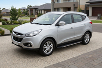 Hyundai IX-35 2010-2015 Pedane laterali Bosphorus Grey (2 pz, alluminio) foto 1