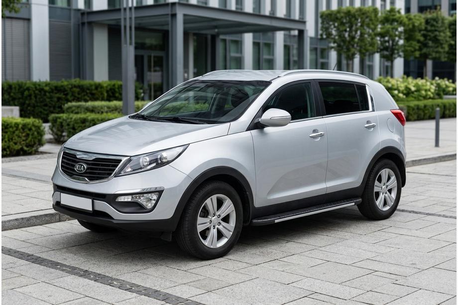 Kia Sportage 2010-2015 Pedane laterali Bosphorus Grey (2 pz, alluminio) Image
