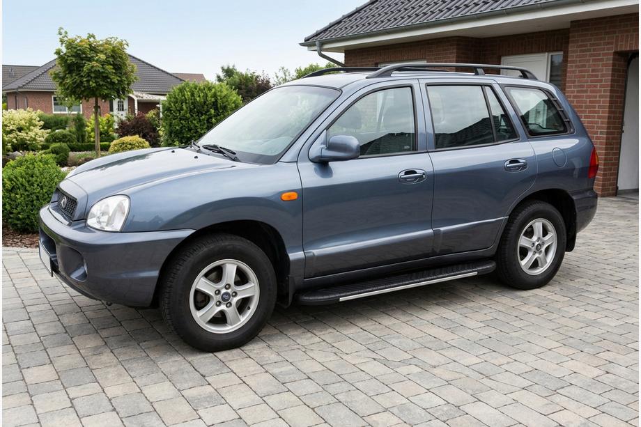 Hyundai Santa Fe 1 2000-2006 Pedane laterali Bosphorus Grey (2 pz, alluminio) Image