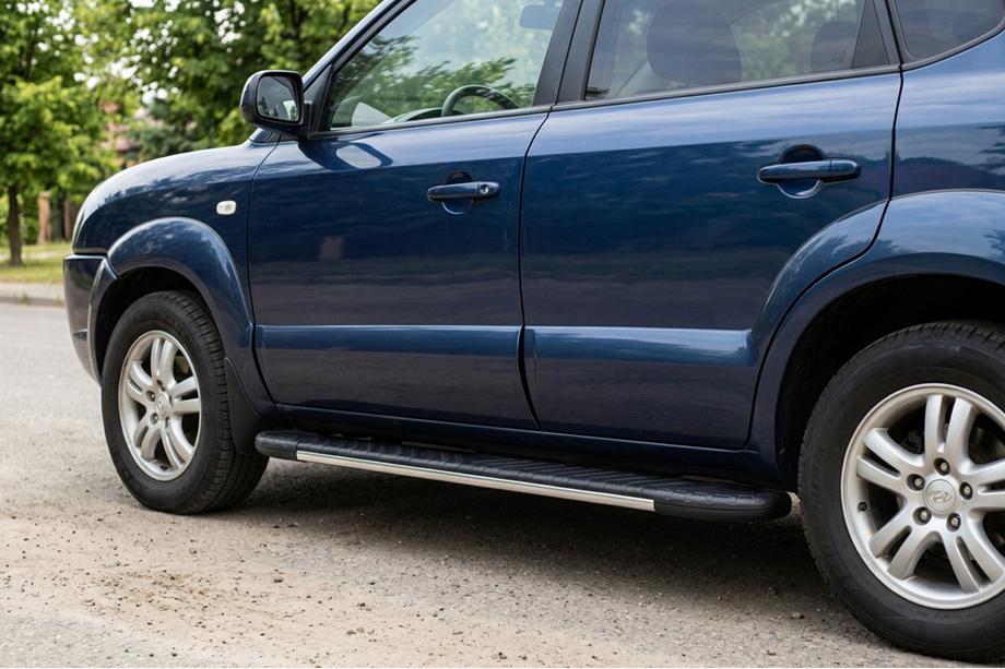 Hyundai Tucson JM 2004- Pedane laterali Bosphorus Grey (2 pz, alluminio) Image
