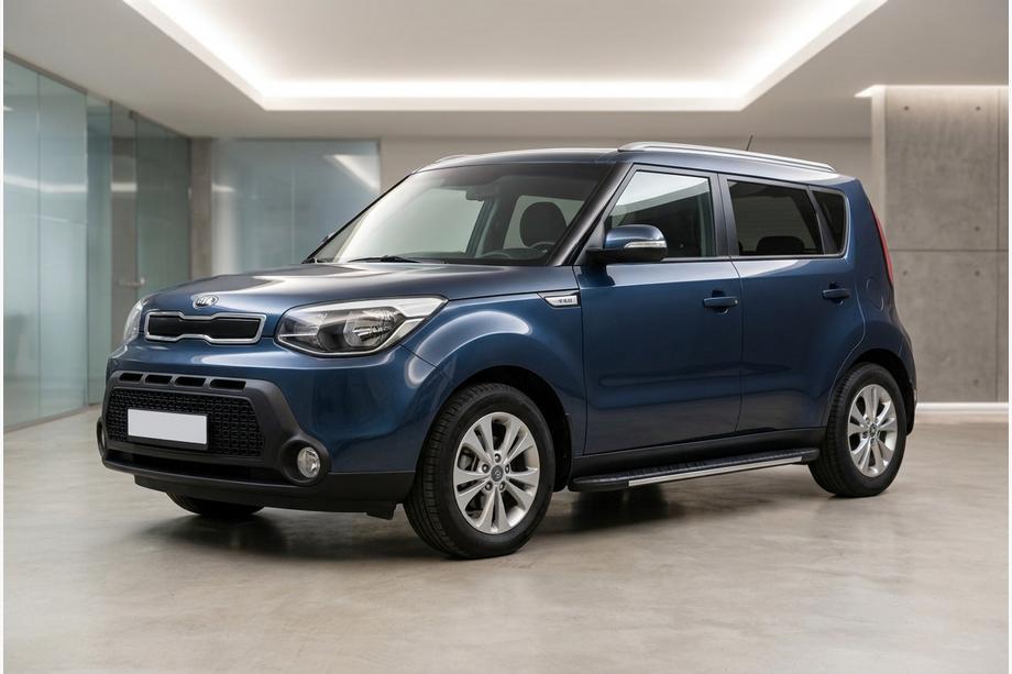 Kia Soul II 2013-2018 Pedane laterali Bosphorus Grey (2 pz, alluminio) Image