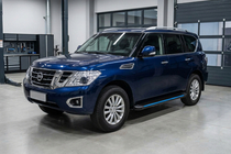 Nissan Patrol Y62 2010-2024 Pedane Laterali Maya Blue (2 pz, Alluminio) foto 1