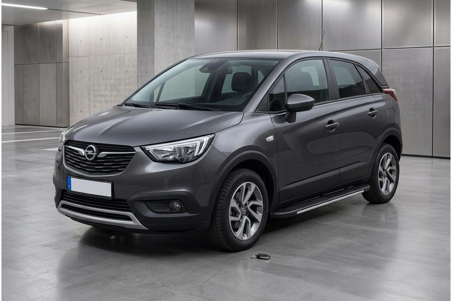 Opel Crossland X 2017-2024 Pedane laterali Bosphorus Grey (2 pz, alluminio) Image