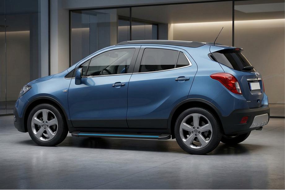 Opel Mokka 2012-2021 Pedane Laterali Maya Blue (2 pz, Alluminio) Image