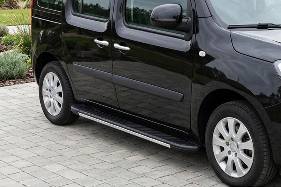 Renault Kangoo 2008–2020 Pedane laterali Bosphorus Grey (2 pz, alluminio) Passo Lungo Image