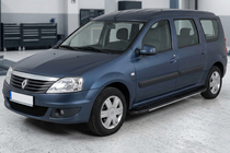 Renault Logan MCV 2005-2013 Pedane laterali Bosphorus Grey (2 pz, alluminio) foto 1