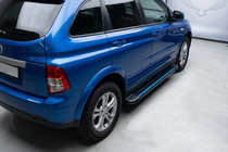 SsangYong Action 2005-2018 Pedane Laterali Maya Blue (2 pz, Alluminio) foto 1