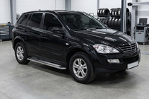 SsangYong Action 2005-2018 Pedane Laterali Maydos V2 (2 pz, Alluminio e Acciaio Inox) foto 1