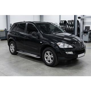 Pedane Laterali Maydos V2 (2 pz, Alluminio e Acciaio Inox) SsangYong Action 2005-2018 foto 1