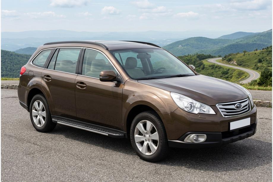 Subaru Outback 2009-2014 Pedane laterali Bosphorus Grey (2 pz, alluminio) Image