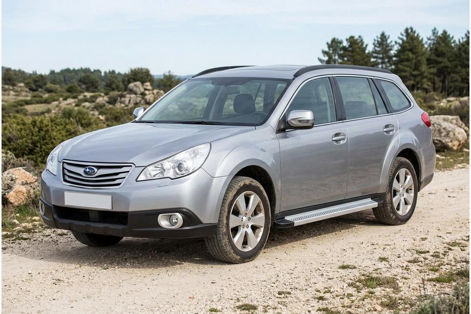 Subaru Outback 2009-2014 Pedane Laterali Maya V2 (2 pz, Alluminio) Image