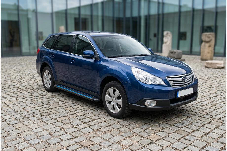 Subaru Outback 2009-2014 Pedane Laterali Maya Blue (2 pz, Alluminio) Image