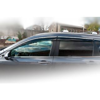 Deflettori finestrini con modanatura cromata (4 pz, HIC) Honda CRV 2017-2022 foto 4