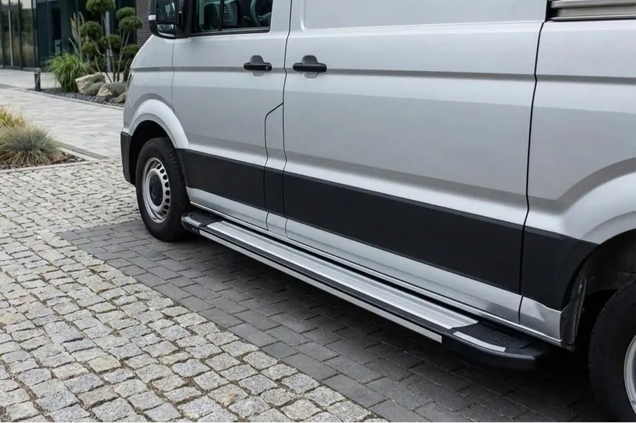 Volkswagen Crafter 2016- Pedane Laterali Rainbow (2 pz, Alluminio) Lungo/ExtraLungo Foto 1