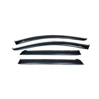 Deflettori finestrini con modanatura cromata (4 pz, HIC) Volvo XC90 2002-2014 foto 3