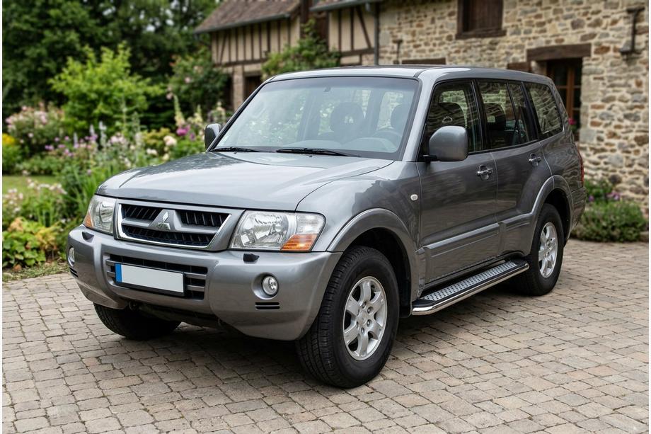 Mitsubishi Pajero Wagon III 1999-2006 Pedane Laterali Maydos V2 (2 pz, Alluminio e Acciaio Inox) Image
