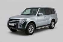 Mitsubishi Pajero Wagon IV 2006-2021 Pedane Laterali Maydos V2 (2 pz, Alluminio e Acciaio Inox) foto 4