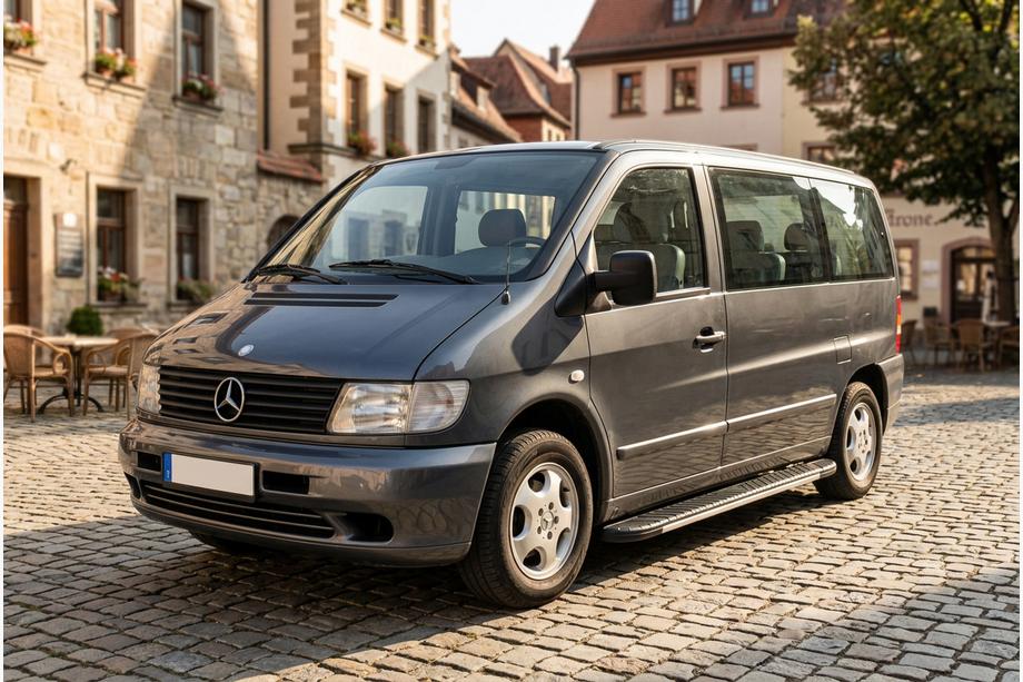 Mercedes Vito W638 1996-2003 Pedane laterali Bosphorus Grey (2 pz, alluminio) Image