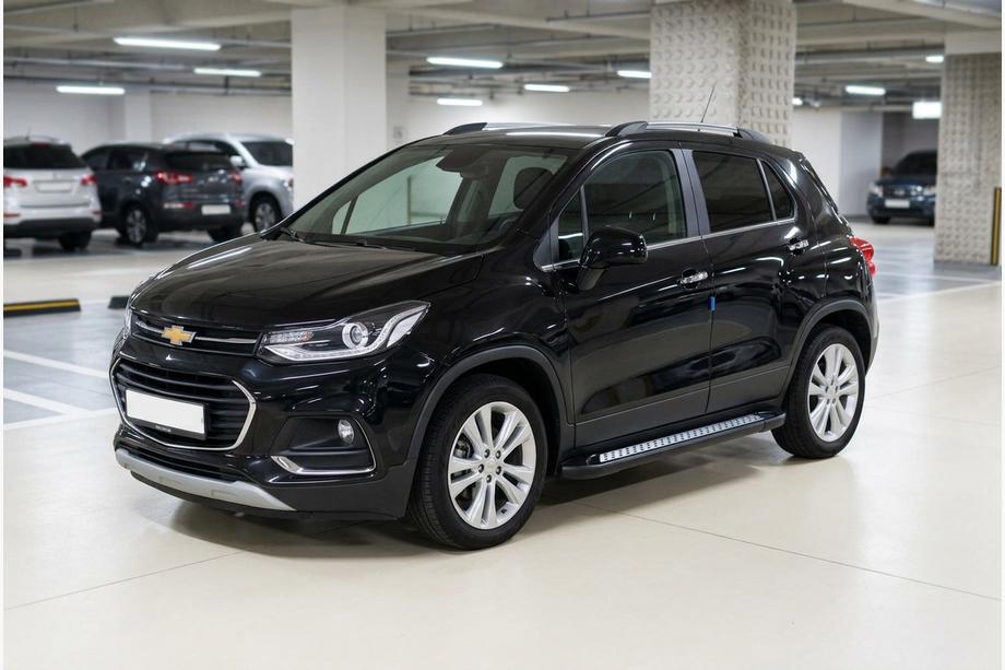 Chevrolet Trax 2012-2023 Pedane Laterali New Vision Black (2 pz, Alluminio) Image