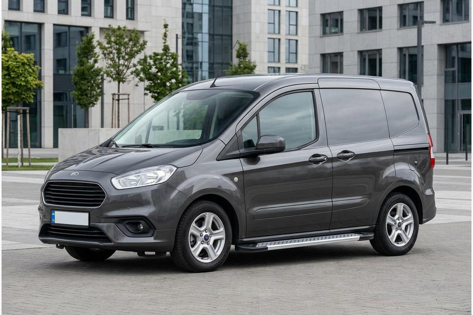 Ford Courier 2014-2023 Pedane Laterali New Vision Grey (2 pz, Alluminio) Foto 1