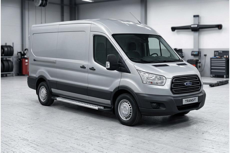 Ford Transit 2014- Pedane Laterali New Vision Grey (2 pz, Alluminio) Image