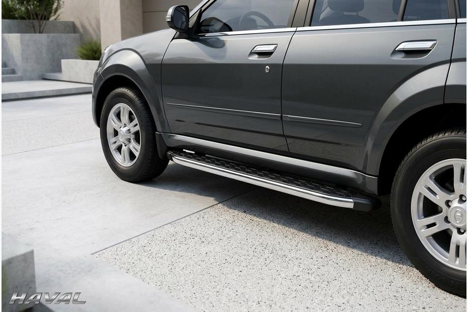 GreatWall Haval/Hover H3 2005-2013 Pedane Laterali BlackLine (2 pz, Alluminio) Image