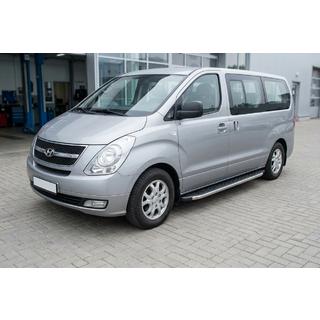 Pedane Laterali BlackLine (2 pz, alluminio) Hyundai H300, H1, Starex 2008-2020 foto 1