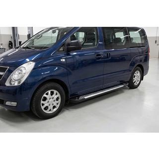 Pedane Laterali Line (2 pz, Alluminio) Hyundai H300, H1, Starex 2008-2020 foto 3
