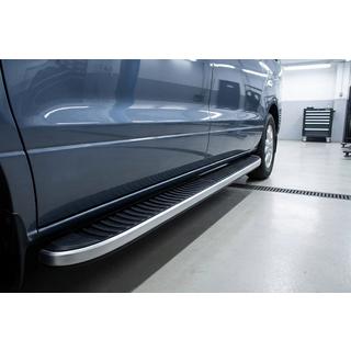 Pedane Laterali Tayga Grey (2 pz, Alluminio) Hyundai H300, H1, Starex 2008-2020 foto 1