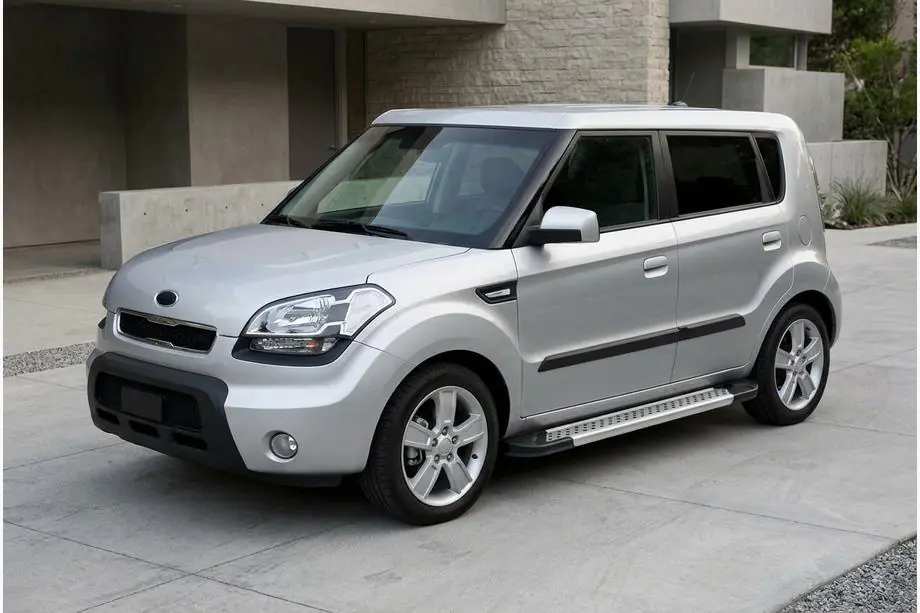 Kia Soul I 2008-2013 Pedane Laterali New Vision Grey (2 pz, Alluminio) Image