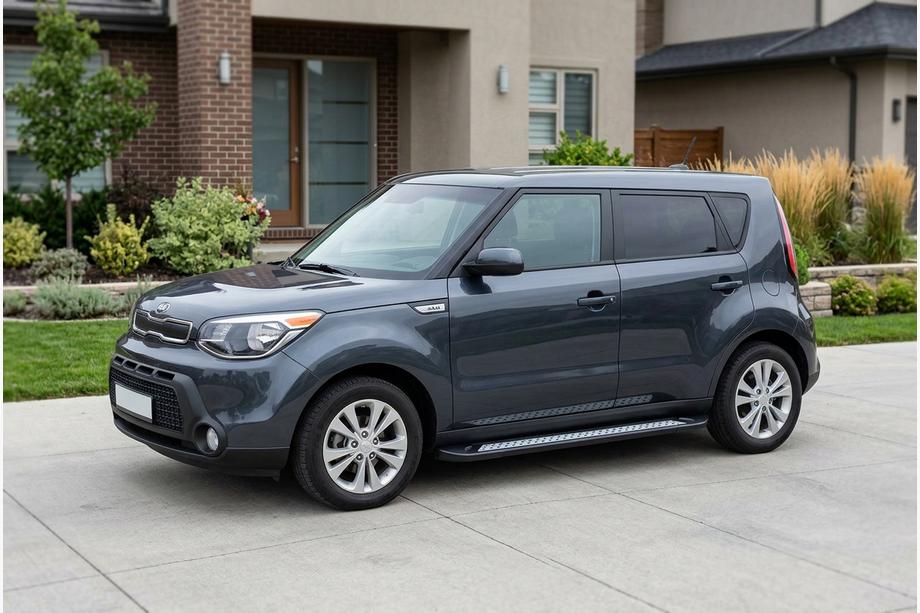 Kia Soul II 2013-2018 Pedane Laterali New Vision Black (2 pz, Alluminio) Foto 1