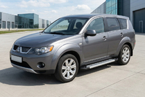 Mitsubishi Outlander 2006-2012 Pedane Laterali New Vision Grey (2 pz, Alluminio) foto 1