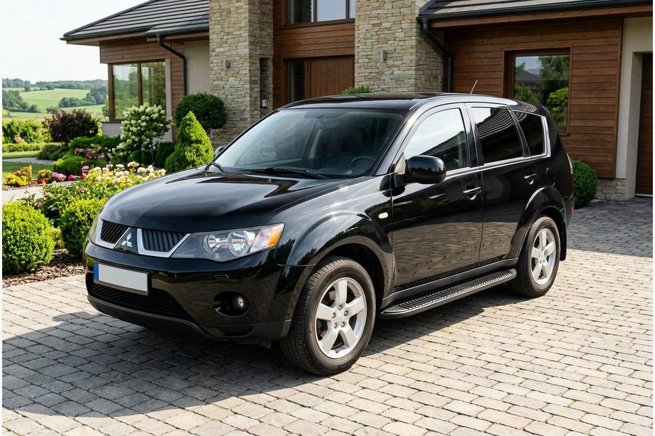 Mitsubishi Outlander 2006-2012 Pedane Laterali Tayga Black (2 pz, Alluminio) Image