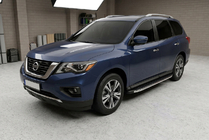 Nissan Pathfinder R52 2012-2021 Pedane Laterali BlackLine (2 pz, Alluminio) foto 1