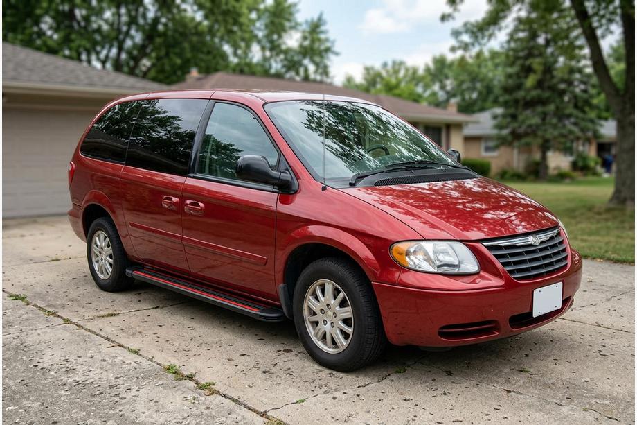 Chrysler Voyager 2001-2007 Pedane Laterali Maya Red (2 pz, Alluminio) Image
