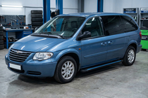 Chrysler Voyager 2001-2007 Pedane Laterali Maya Blue (2 pz, Alluminio) foto 1