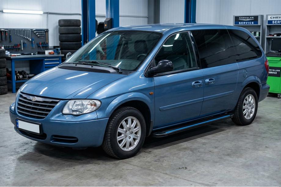 Chrysler Voyager 2001-2007 Pedane Laterali Maya Blue (2 pz, Alluminio) Image