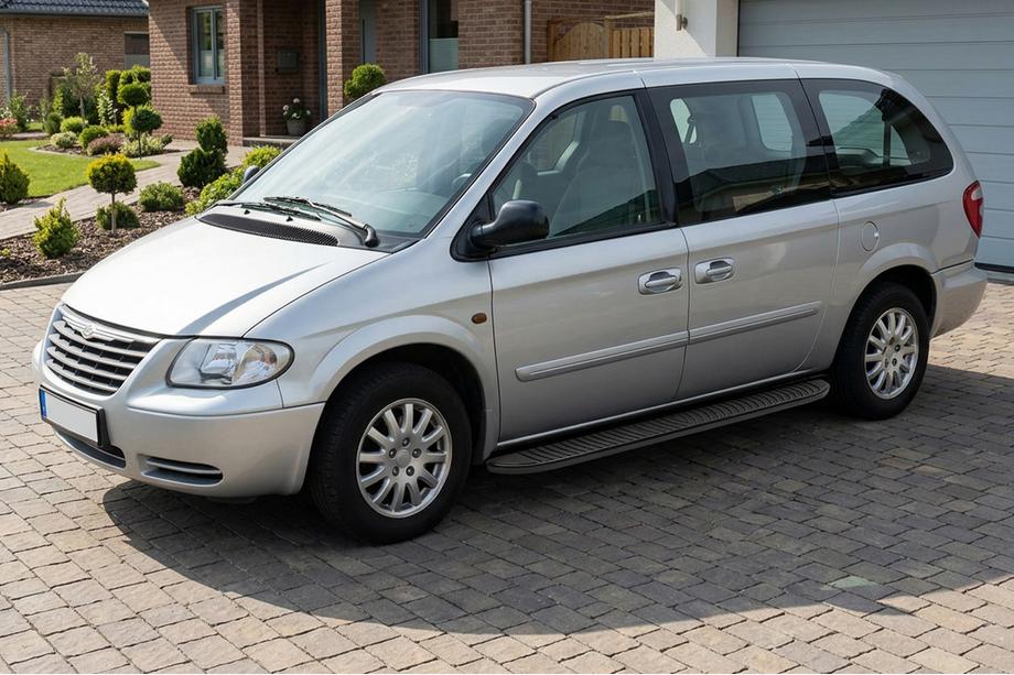 Chrysler Voyager 2001-2007 Pedane Laterali Tayga Black (2 pz, Alluminio) Image
