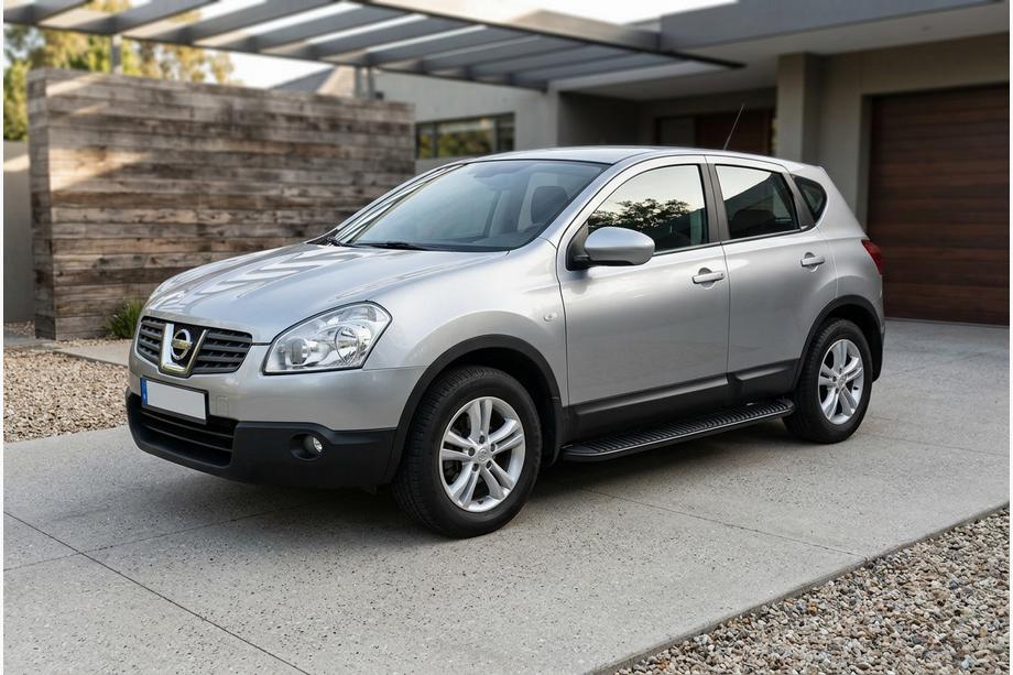 Nissan Qashqai 2007-2010 Pedane Laterali Tayga Black (2 pz, Alluminio) Foto 1