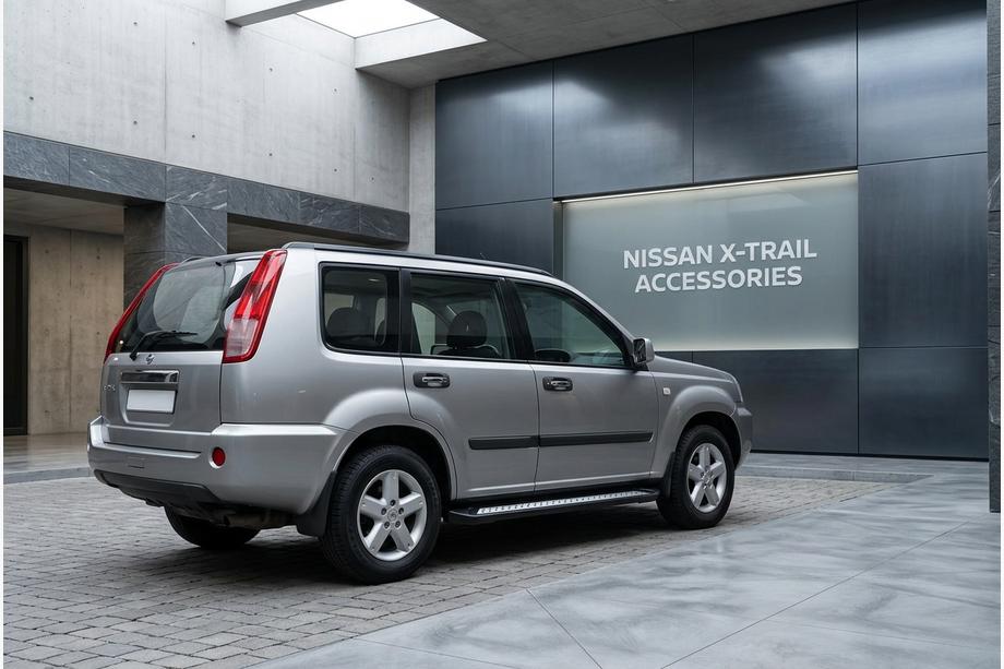 Nissan X-trail T30 2002-2007 Pedane Laterali New Vision Black (2 pz, Alluminio) Image