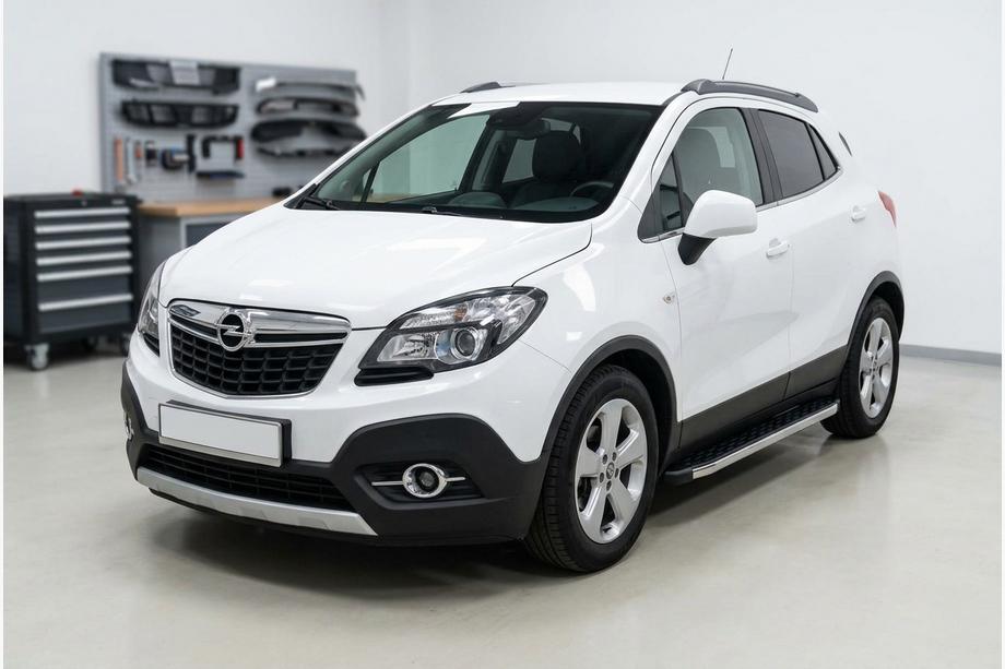 Opel Mokka 2012-2021 Pedane Laterali BlackLine (2 pz, Alluminio) Image