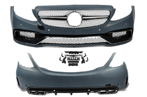 Mercedes C-class W205 2014-2021 Kit carrozzeria con paraurti posteriore completo (AMG C63-designs 2014-2018) foto 5