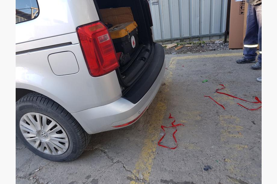 Volkswagen Caddy 2015-2020 Protezione paraurti posteriore EuroCap (ABS) Foto 2