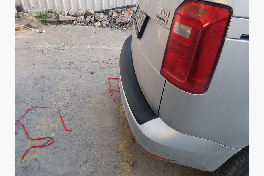 Volkswagen Caddy 2015-2020 Protezione paraurti posteriore EuroCap (ABS) Foto 5