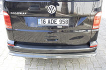 Volkswagen T6 2015-2024 Lip posteriore look carbonio (ABS) foto 9